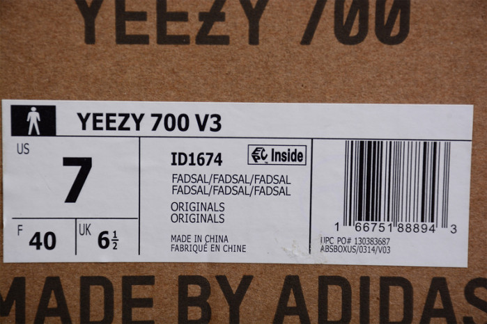 Adidas Yeezy 700 V3 Fade Salt ID1674
