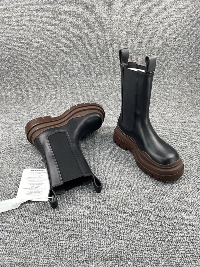 Bottega Veneta Chelsea Tire Leather high Boot